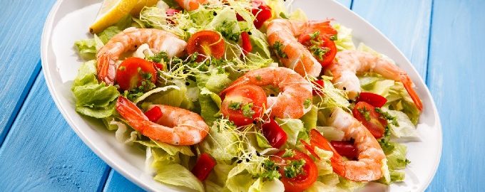 Salade aux crevettes